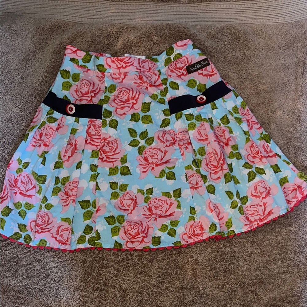 Matilda Jane Floral A-Line Skirt - Pink and Blue